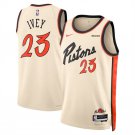 Men's Youth Detroit Pistons #23 Jaden Ivey Cream 202425 City Edition Stitched Basketball Jersey