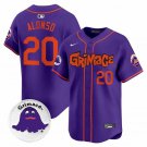 Men's New York Mets #20 Pete Alonso Purple Grimace V2 Vapor Limited Stitched Player Jersey