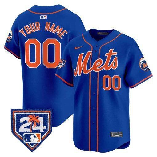 Men's NYMActive Player Cutsom Royal 2024 Spring Training V2 Limited Jersey