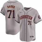 Mens HOU #71 Josh Hader Nike Gray Road Limited Jersey