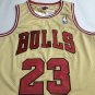 Men's Mitchell & Ness Bulls Michael Jordan Gold Throwback Basketball Jersey AU