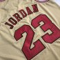 Men's Mitchell & Ness Bulls Michael Jordan Gold Throwback Basketball Jersey AU