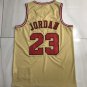 Men's Mitchell & Ness Bulls Michael Jordan Gold Throwback Basketball Jersey AU