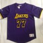 Men's Lakers #77 Luka Doncic MITCHELL & NESS Basketball Short Sleeve Purple