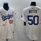 LAD X Takashi Murakami Tokyo #50 Mookie Betts Jersey White