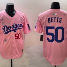 LAD X Takashi Murakami Tokyo #50 Mookie Betts Jersey Pink