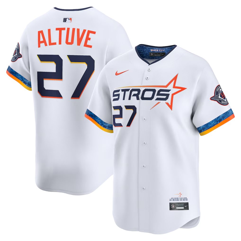 Any Size Astros #27 Jose Altuve City Connect Player Jersey White