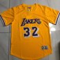 Men's Lakers #32 Magic Johnson Retro Basketball Stitched Short sleeve Yellow