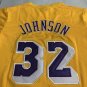 Men's Lakers #32 Magic Johnson Retro Basketball Stitched Short sleeve Yellow