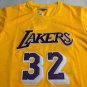 Men's Lakers #32 Magic Johnson Retro Basketball Stitched Short sleeve Yellow