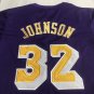 Men's Lakers #32 Magic Johnson Retro Basketball Stitched Short sleeve Purple