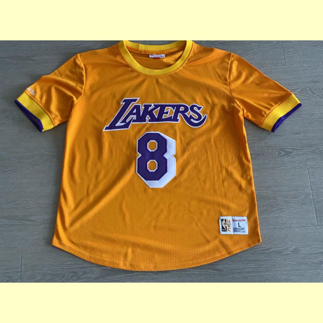 Men's Los Angeles Lakers Kobe Bryant Mitchell & Ness Basketball Short Sleeve Gold AU