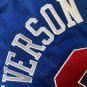 Men's 76ers #3 Allen Iverson MITCHELL & NESS Basketball Short Sleeve Blue