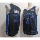 Men's BYU Cougars #3 Egor Demin Black 2024 Stitched Jersey