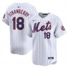 Men's NYM#18 Darryl Strawberry White 2024 Home Limited Stitched Player Jersey