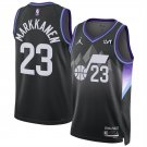Men's Utah Jazz #23 Lauri Markkanen Purple 202425 Statement Edition Stitched Jersey