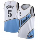 Men's Atlanta Hawks #5 Dyson Daniels White 202425 City Edition Stitched Jersey
