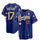 Dodgers #17 Shohei Ohtani 2025 MLB World Tour Tokyo Series Home Gold Collection Limited Jersey Blue
