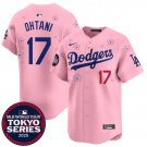 Mens Los Angeles Dodgers X Takashi Murakami Tokyo #17 Shohei Ohtani Jersey Pink