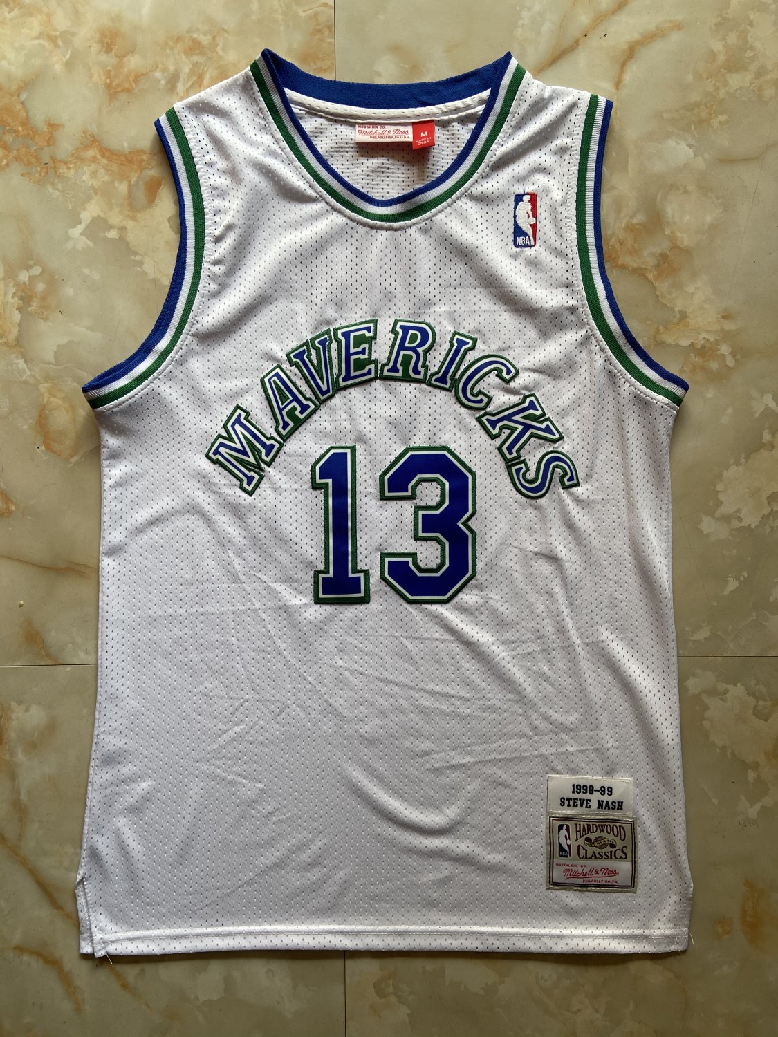 Men's Dallas #13 Steve Nash Basketball Jersey White
