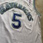 Men's Dallas #5 Jason Kidd Basketball Jersey White