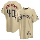 Men's Youth Diamondbacks #40 Madison Bumgarner City Cool Jersey Cream Gold