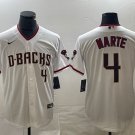 Diamondbacks #4 Ketel Marte cool Base Jersey white