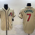 Diamondbacks Active #7 Corbin Carroll Cream 2024 Cool Base Jersey