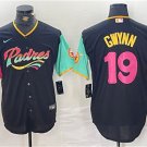 SDP #19 Tony Gwynn Black City Connect Cool Base Stitched Baseball Jersey