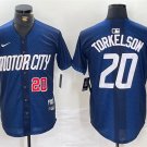 Any Size Detroit Tigers #20 Spencer Torkelson Navy 2024 City Connect Baseball Jersey