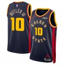 Men's Golden State Warriors #10 Jimmy Bulter III Navy 2025 City Edition Stitched Basketball Jersey