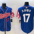 Men's Los Angeles Dodgers #17 大谷翔平 Royal Limited Stitched Baseball Jersey