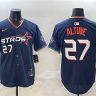 Men's HOU #27 Jose Altuve Navy 2025 City Connect With Texas Patch Limited Jersey