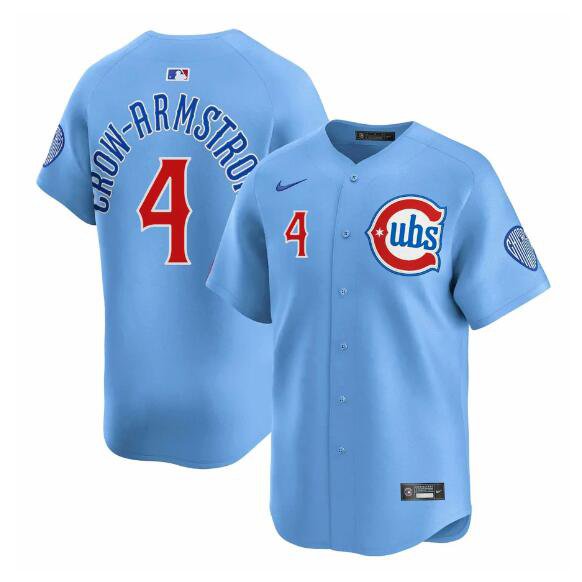 Men's CHC #4 Pete Crow-Armstrong Blue 2024/25 2nd Alternate Limited Stitched Jersey