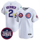 Men's CHC #2 Nico Hoerner White 2025 Tokyo Series Limited Stitched Player Jersey