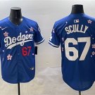 Men's Los Angeles Dodgers #67 Vin Scully Royal 2025 Tokyo Series Limited Stitched Player Jersey
