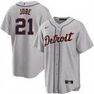 Men's DET #21 Jackson Jobe Gray Cool Base Stitched Player Jersey