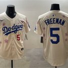 Men's Los Angeles Dodgers #5 Freddie Freeman Cream 2025 Tokyo Series Limited Stitched Jersey