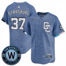 Men's Washington Nationals #37 Stephen Strasburg Blue 2025 City Connect Limited Stitched Jersey