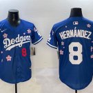 Men's Los Angeles Dodgers #8 Enrique Hernández Royal 2025 Tokyo Series Limited Stitched Jersey