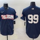Men's New York Yankees #99 Aaron Judge Navy Bronx Graffiti Vapor Limited Stitched Player Jersey