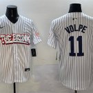 Men's New York Yankees #11 Anthony Volpe White Bronx Graffiti Vapor Limited Stitched Jersey