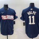 Men's New York Yankees #11 Anthony Volpe Navy Bronx Graffiti Vapor Limited Stitched Jersey