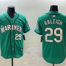 Men's SEA #29 Cal Raleigh Aqua Limited Stitched jersey