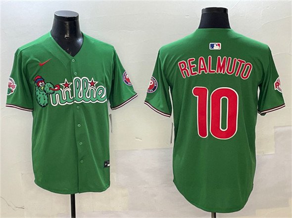 Men's PHI #10 J.T. Realmuto Green Phanatic Limited Stitched Jersey