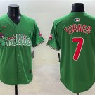 Men's Philadelphia Phillies #7 Trea Turner Green Phanatic Limited Stitched Jersey