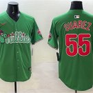 Men's Philadelphia Phillies #55 Ranger Suárez Green Phanatic Limited Stitched Jersey