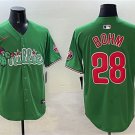 Men's Philadelphia Phillies #28 Alec Bohm Green Phanatic Limited Stitched Jersey