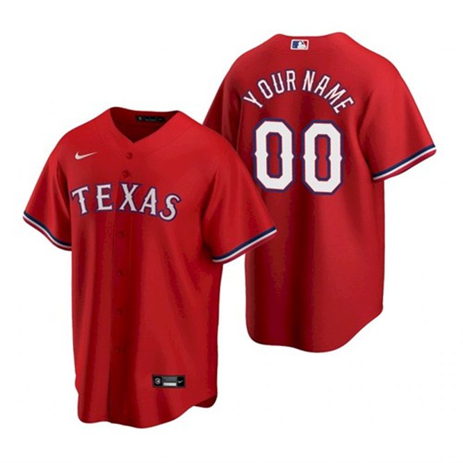 Any Size Texas Rangers Custom Baseball Jersey Red
