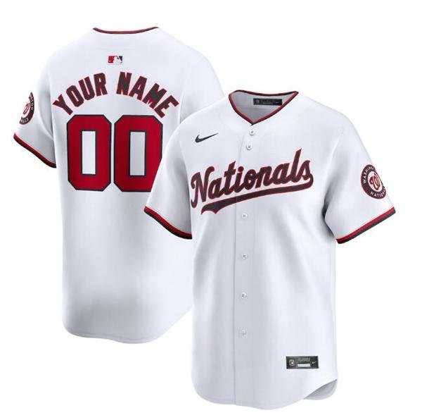 Any Size Washington Nationals Custom Baseball Jersey White
